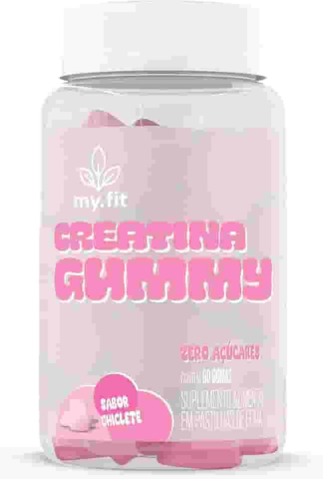 Creatina Gummy, Sabor Chiclete (60 Gomas) 3g de Creatina por Dose, Zero Açúcar - My Fit