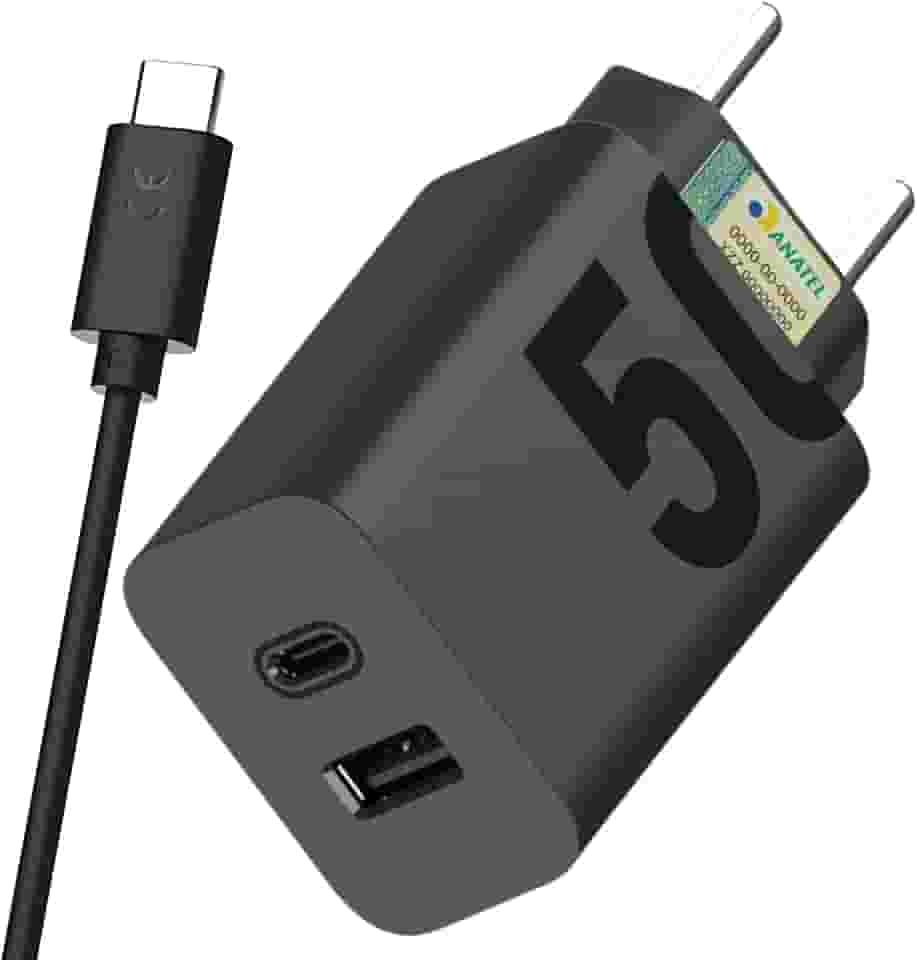Carregador Turbo 50W USB-C – Potência Ultra Rápida com Cabo Tipo-C para Tipo-C Incluso – Compatível com iPhone 15, iPads, Samsung e Dispositivos USB-C - LAGUS IMP.