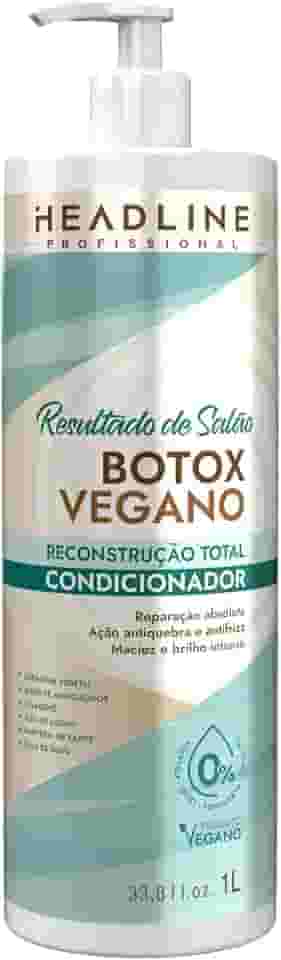 Condicionador Botox Vegano - Reconstrói, Fortalece e Realinha - HEADLINE Resultado de Salão - 1L