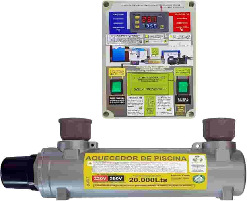 AQUECEDOR DE PISCINA ELÉTRICO AUTOMÁTICO 20.000 LITROS (220, Volts)