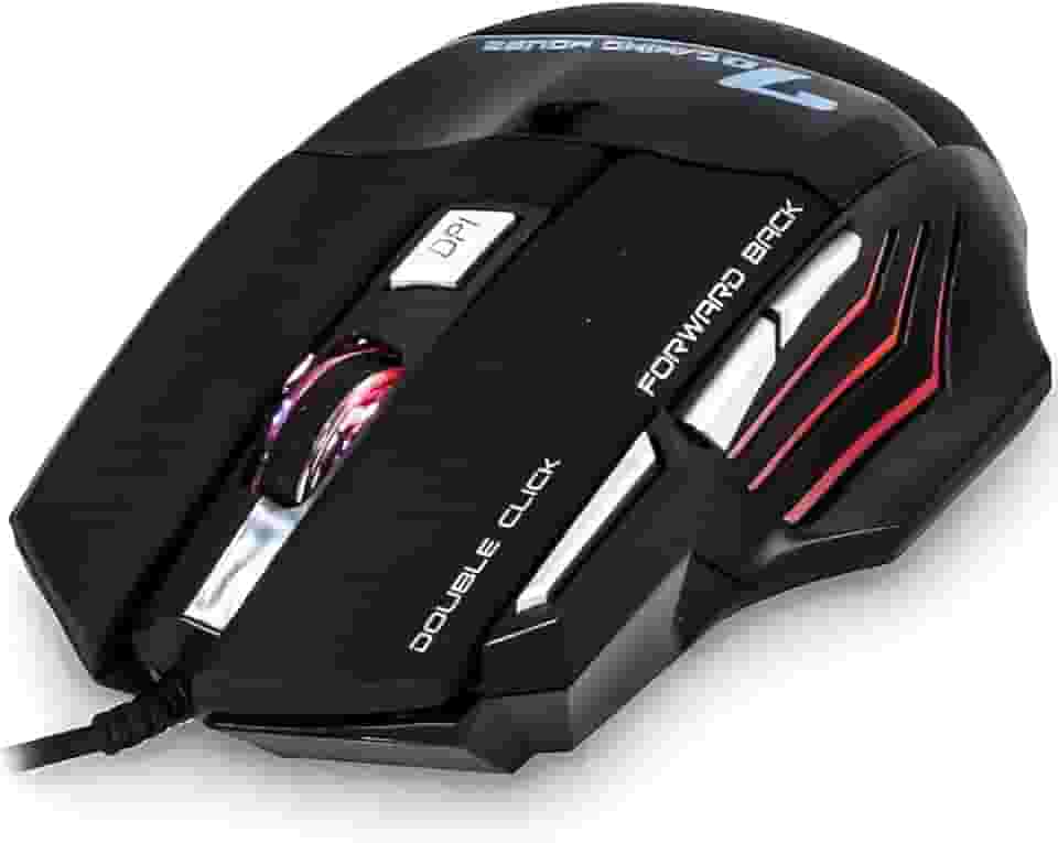 Mouse Gamer Laser Óptico X7 3200dpi Profissional Usb Led 7 Botões Double Click