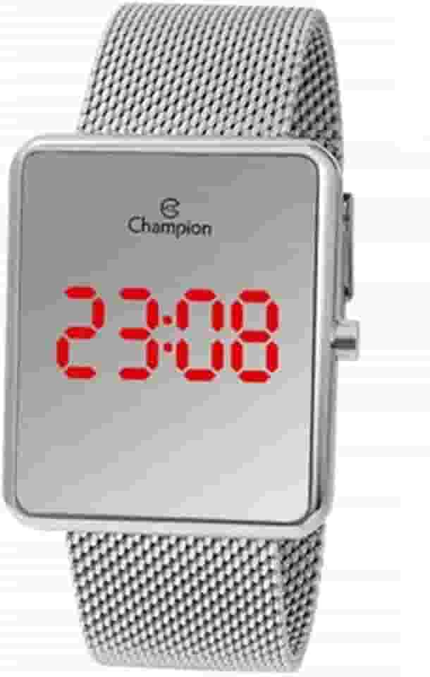 Relógio Champion Feminino Ref: Ch40080y LED Espelhado Prateado