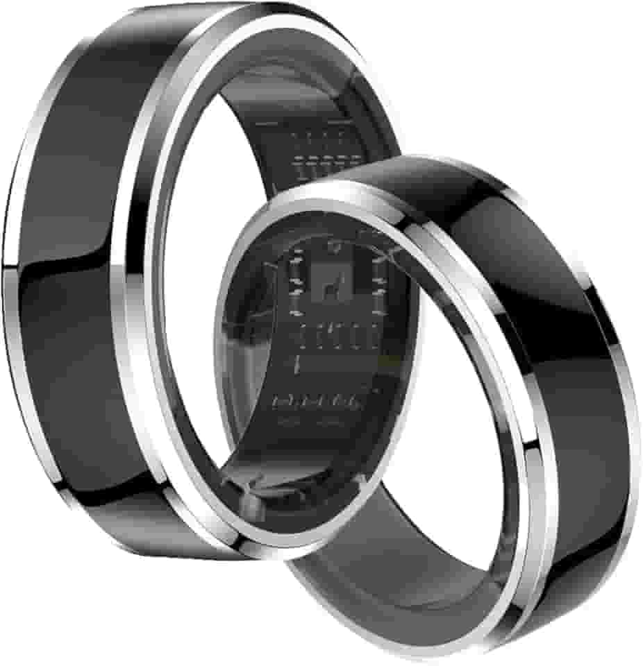 Anel inteligente de saúde, monitoramento de sono fitness, monitoramento do sono, contagem de passos, anel inteligente de 5 ATM, com aplicativo para homens e mulheres, preto (nº 7)