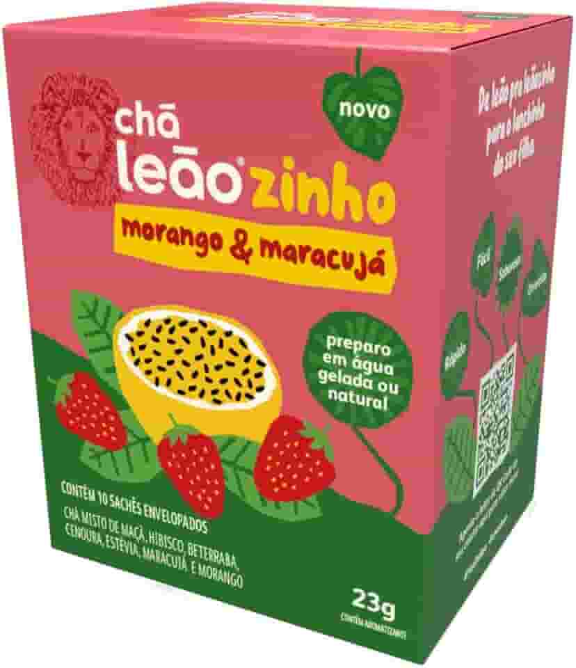 Leão Cha Leaozinho Morango+Maracujá 10 Saches