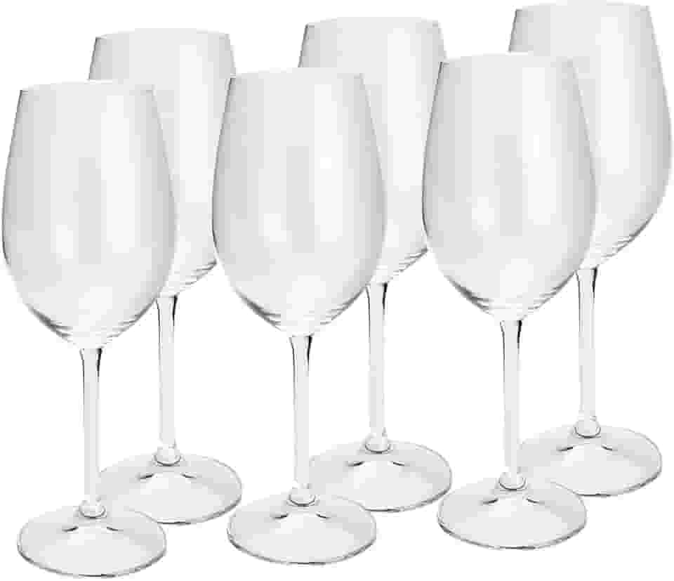 WOLFF - Jogo 6 Taças de Vinho Branco De Cristal Bohemia Veronica 350ml