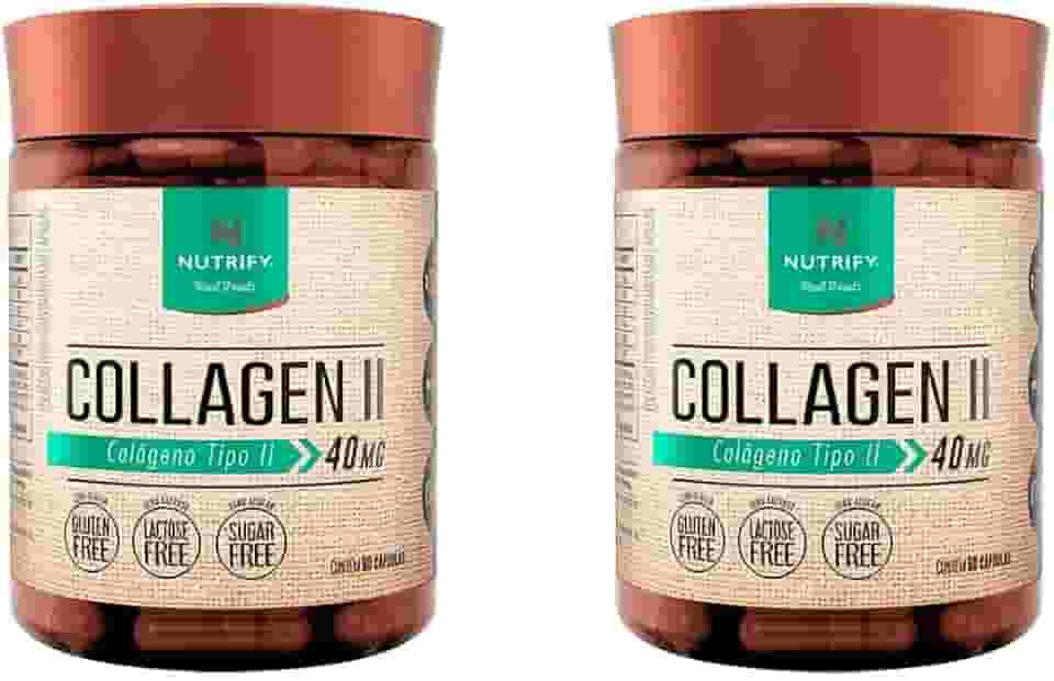 Kit 2X: Collagen II Colágeno Nutrify 60 Cápsulas
