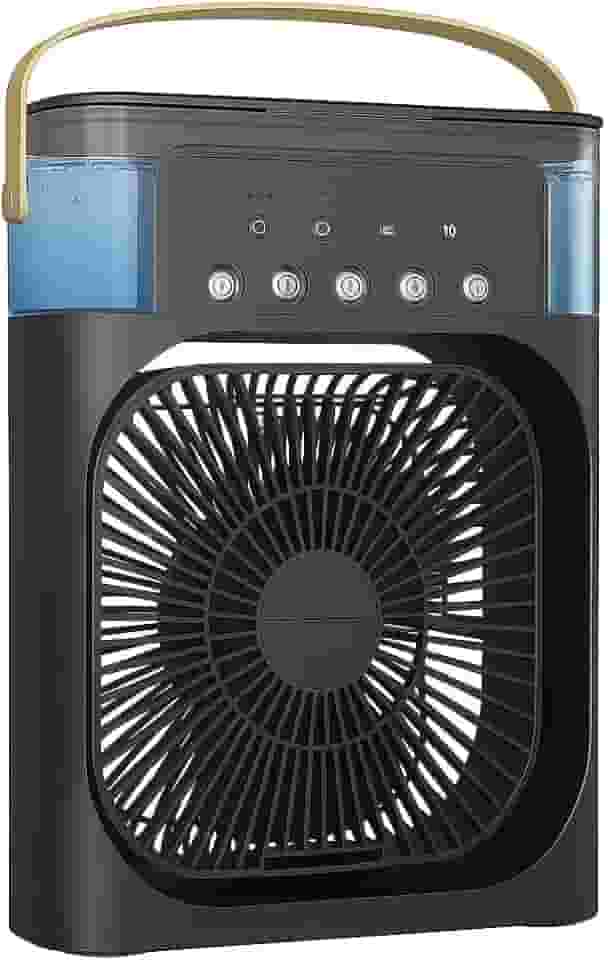 Climatizador e Ventilador Portátil LED Bivolt 10W – Resfriador de Ar com Reservatório de Água, Silencioso, Econômico e Ideal para Uso Doméstico e Escritório