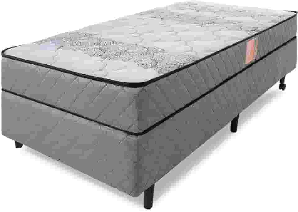 Cama Box Colchão Solteiro Firme Espuma D33 Antialérgico Certificado 88x188x51cm - BF Colchões