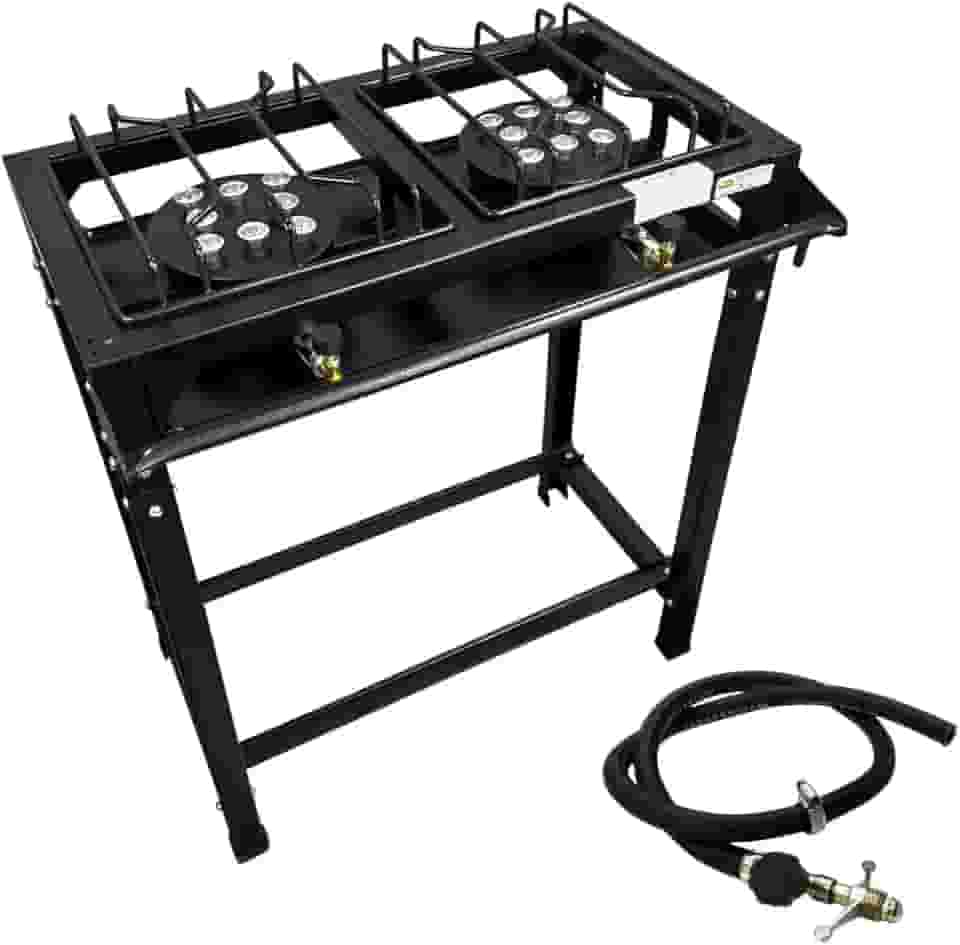 Fogão Portátil Industrial Grande 2 Bocas Alta Pressão Roa