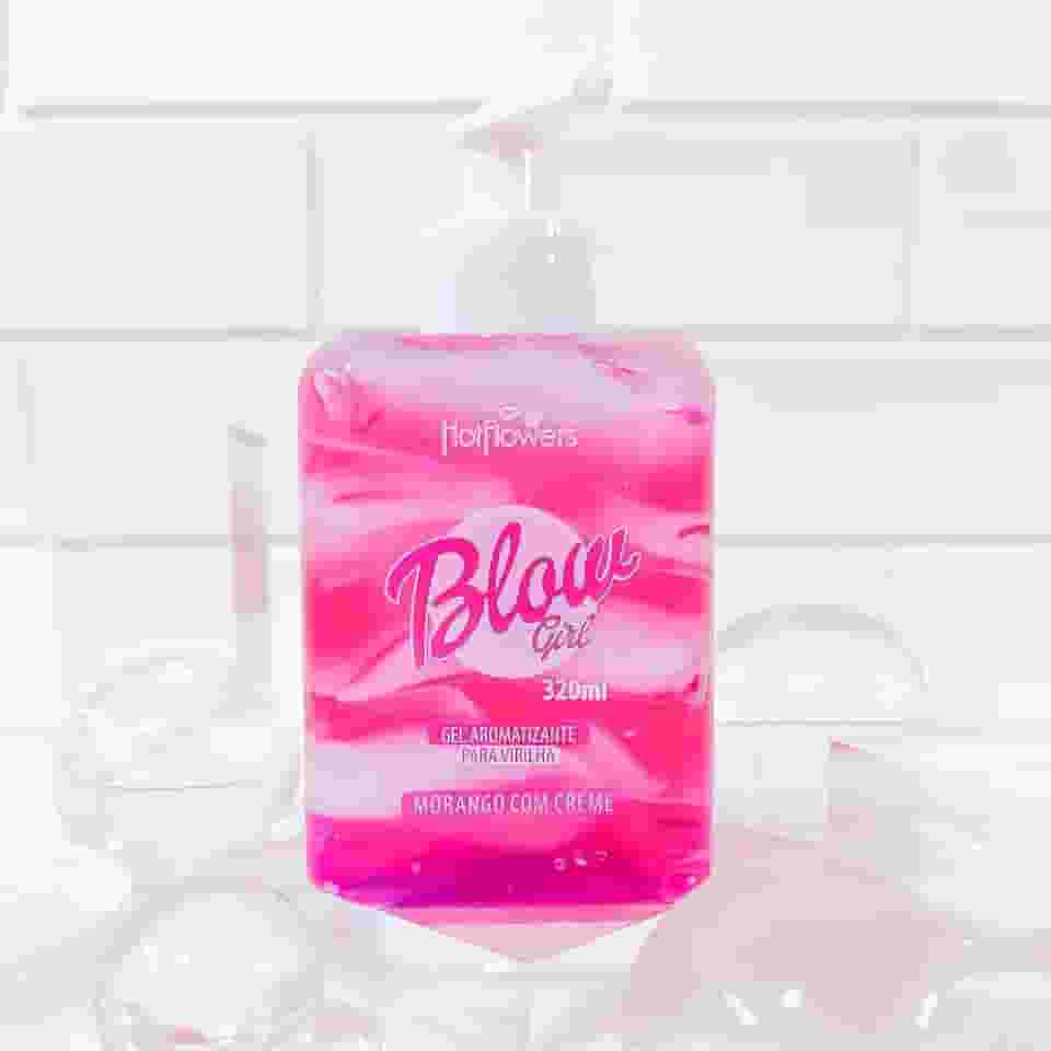 HotFlowers Gel Aromatizante Beijável para Região Pélvica e Virilha Morango com Creme 320ml