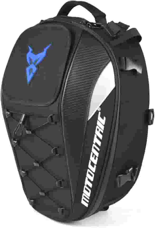 Bolsa de assento de motocicleta mochila de uso duplo capacete de bagagem de motocicleta bolsas de armazenamento azul