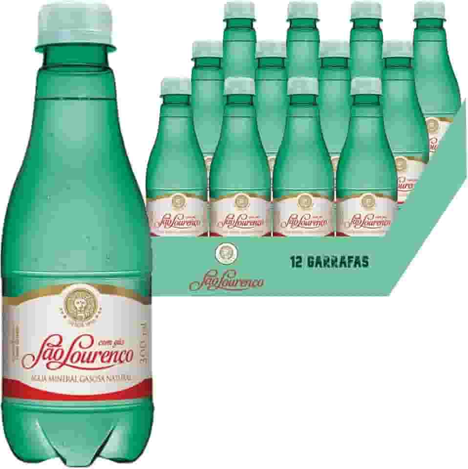 Água Mineral C/ Gás Pet SÃO LOURENÇO 300ml (12 unidades)