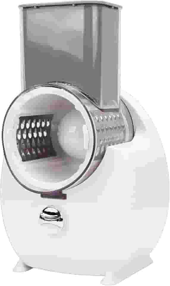 Ralador Elétrico de Vegetais, 4 Cortadores Intercambiáveis, Triturador de Queijo Rotativo Com Barra de Pressão de Segurança, Fatiadores Elétricos para Cenoura, Batata, Pepino,