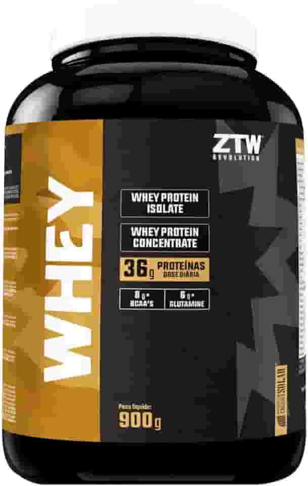 Whey Protein Pote 900g Whey Protein Isolado Concentrado Com Bcaa e Glutamina Proteinas Vitaminas e Minerais Suplemento em Po Importado Original (Morango)