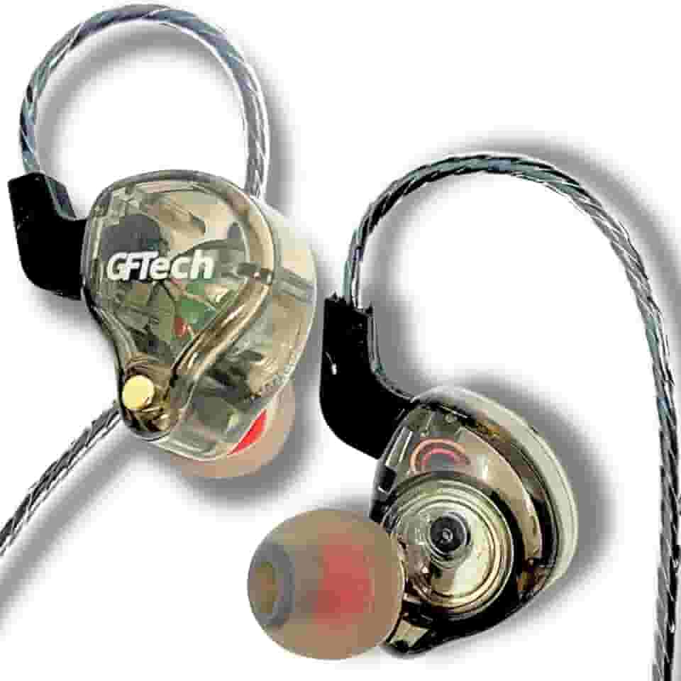 Fone In Ear Monitor de Áudio Retorno de Palco com Isolamento Acústico Alta Definição - GFTech (Grafite)