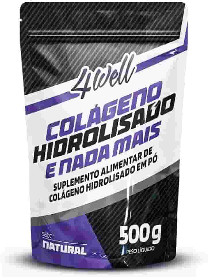 Colágeno Hidrolisado em Pó 4well 500g Tipo I Sabor Natural