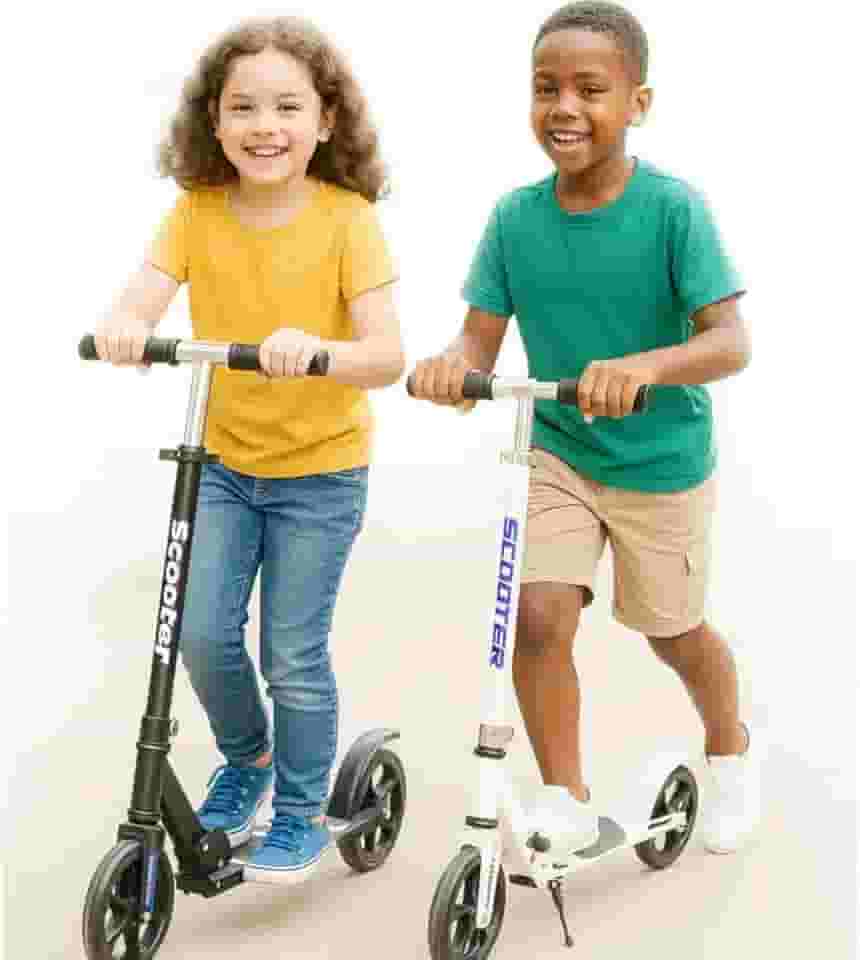 Patinete Infantil Juvenil Dobrável com Freio Traseiro e Altura Ajustável | Para Crianças a Partir de 6 Anos | Suporta até 100kg | Leve e Seguro