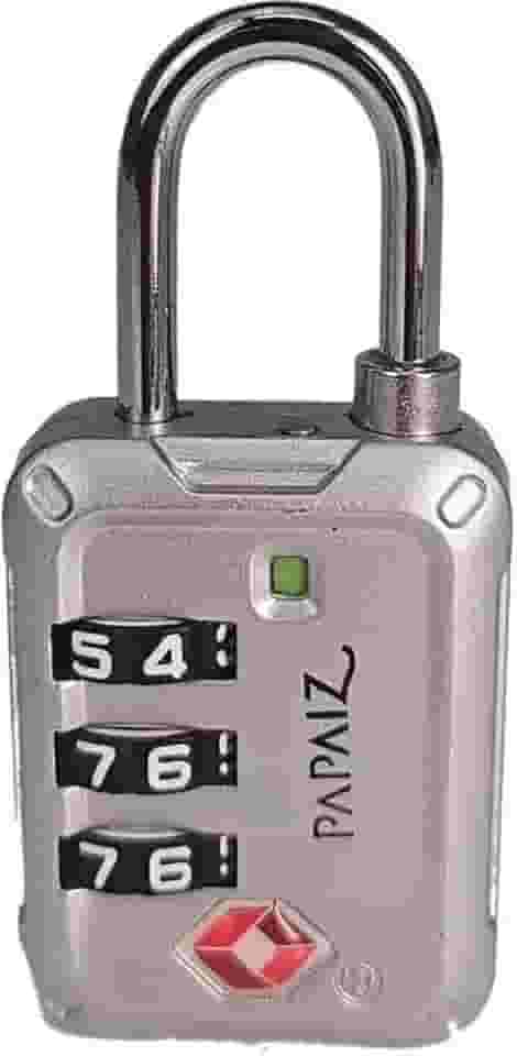 Cadeado Tsa Zamac 30z Com Segredo Numérico 3 Dígitos Papaiz (Prata)