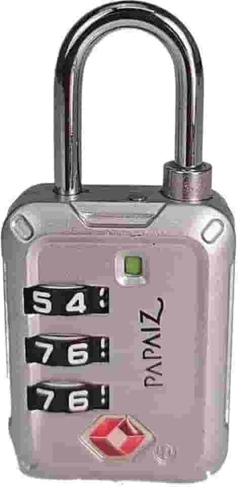 Cadeado Tsa Zamac 30z Com Segredo Numérico 3 Dígitos Papaiz (Prata)