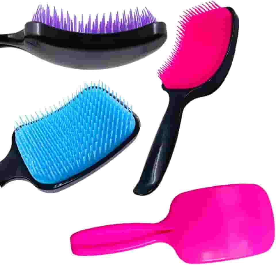 Escova Raquete Flex Hair Desembaraçadora sem Quebrar fios, tb, Cores Sortidas