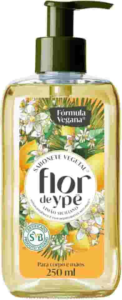 Flor de Ypê Sabonete Líquido Vegetal Limão Siciliano, 250ml (Pump)