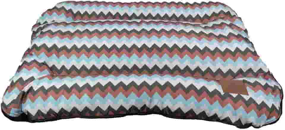 Caminha Pra Shitzu Cama Pra Cachorro Porte Medio Chevron Azul 70x50Cm