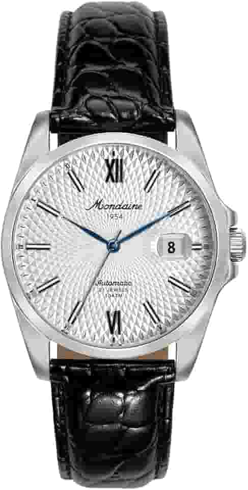 Relógio Automático Masculino Calendário Branco Couro