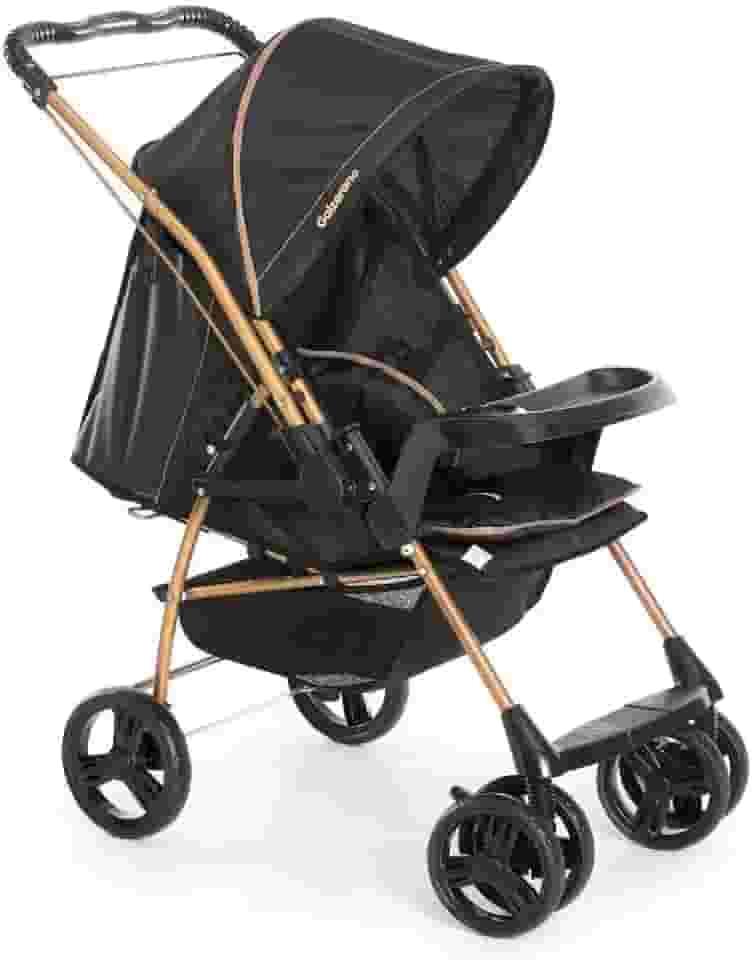 Carrinho de Bebê Galzerano Milano Reversível III 1018 Preto Golden