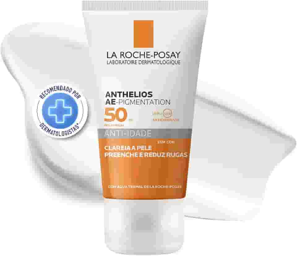 La Roche-Posay, Protetor Solar Anti-Idade com Ácido Hialurônico, Sem Cor, Textura Gel Creme, FPS50, 50g