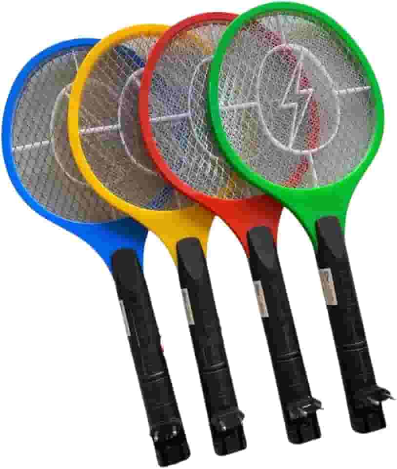 Raquete Elétrica Mata Insetos, Recarregável, Bivolt, 4 Cores Disponíveis