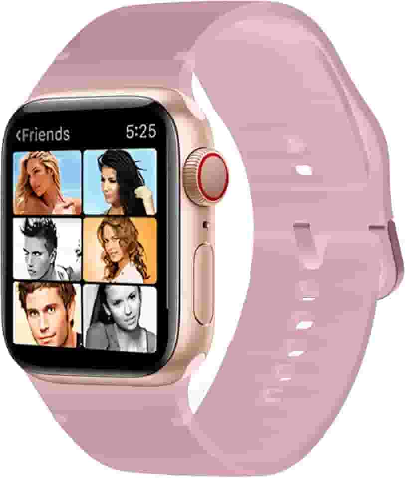 Relógio Smartwatch 43mm Bluetooth com Chamadas, Tela Full Touch, 100 Modos Esportivos, Monitor Cardíaco, Sono e Calorias – Relógio Inteligente Unissex (Rosa)