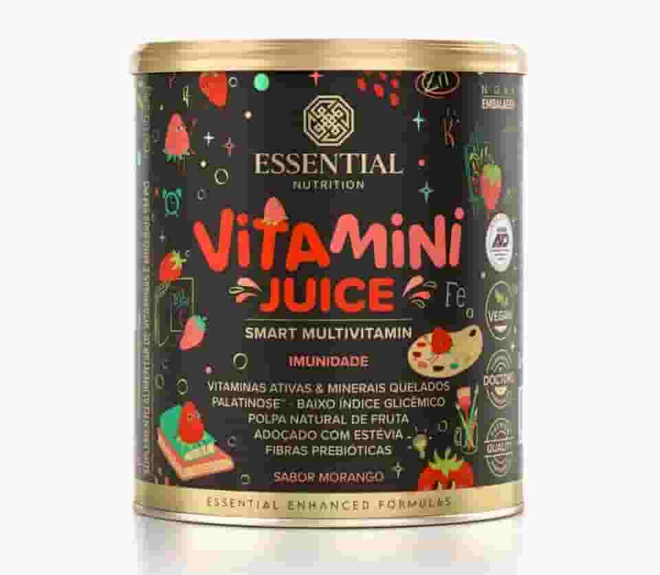 Vitamini Juice Sabor Morango Essential Nutrition 276g