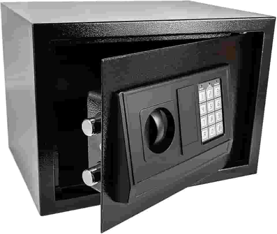 Cofre Eletrônico Digital, Em Aço, Para Armas Curtas e Munição, Tamanho Médio, 35x25x25cm LxPxA, Garantia 1 ano