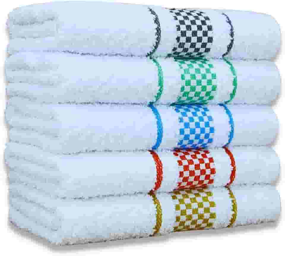 Kit 05 Pano de Prato Atoalhado Para Cozinha Felpudo Premium Gourmet 45x70cm 370g/m² 100% Algodão - Sortido