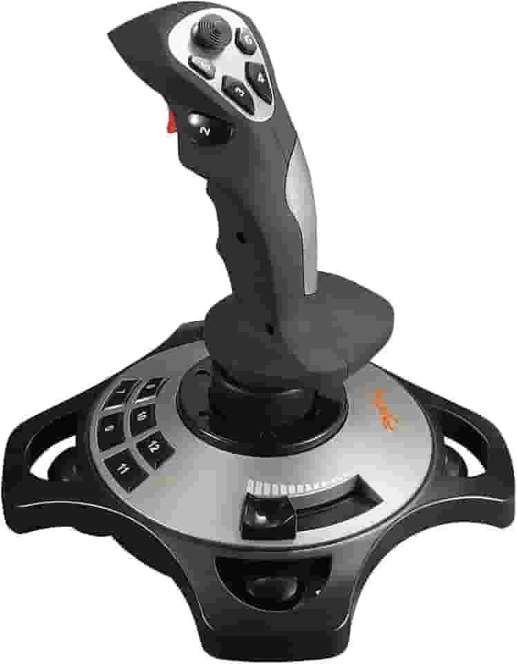 PXN -2113 USB Flight Stick PC Joystick Controlador Simulador Gamepad Controle de jogos com fio para jogos de simulação de vara de voo, acelerador avançado 4 eixos 8 modos HAT Switch, para Windows XP/VISTA/7/8