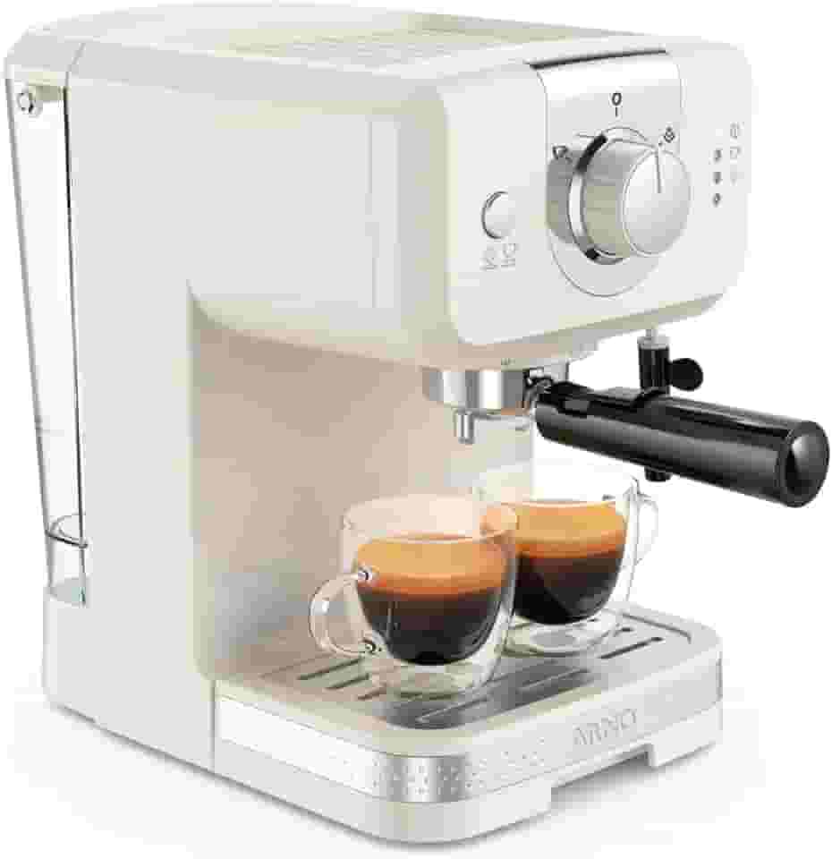 Cafeteira Elétrica Arno OPIO Soleil Steam & Pump Marfim SCSP 1,2L, com Bico Vaporizador e 15 BAR de Pressão, 110V