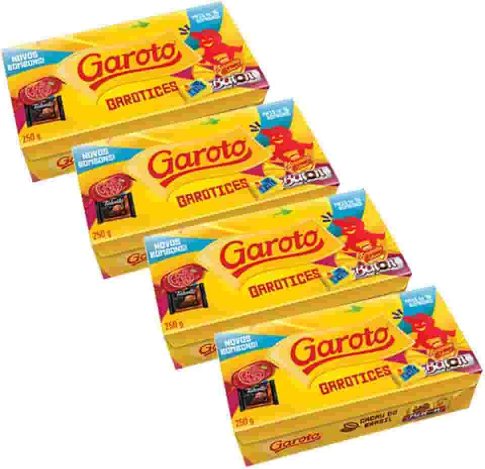 Kit 4 Caixas Bombons Sortidos Garotices 250g - Garoto