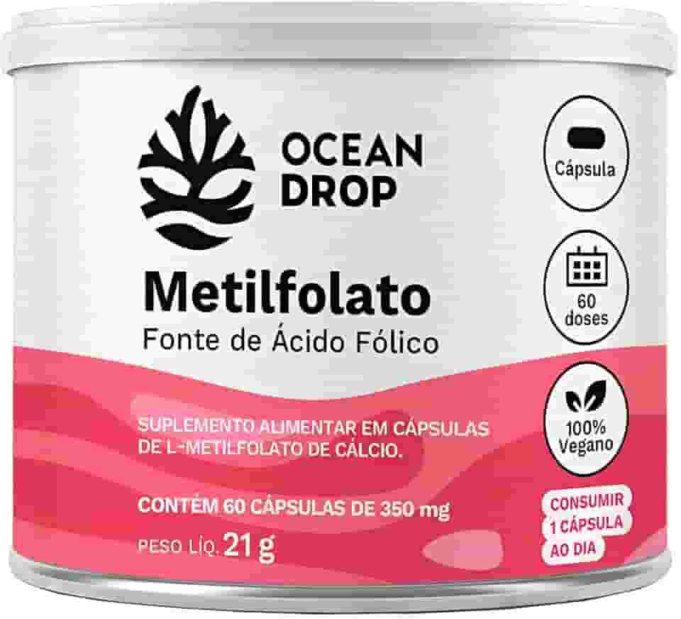 Metilfolato Vitamina B9 350 Mg 60 Caps - Ocean Drop
