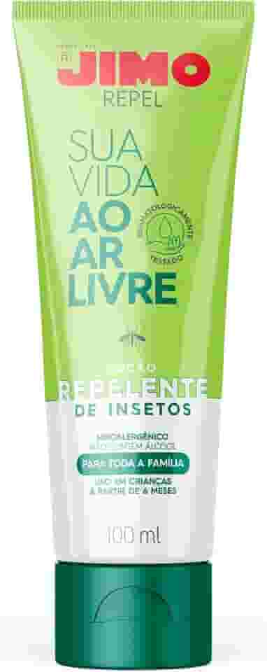 JIMO Repel Repelente IR3535 contra Mosquitos Dengue Febre Amarela Zika Creme Hidratante Fragrancia Suave Sem DEET e ICARIDINA 100ml