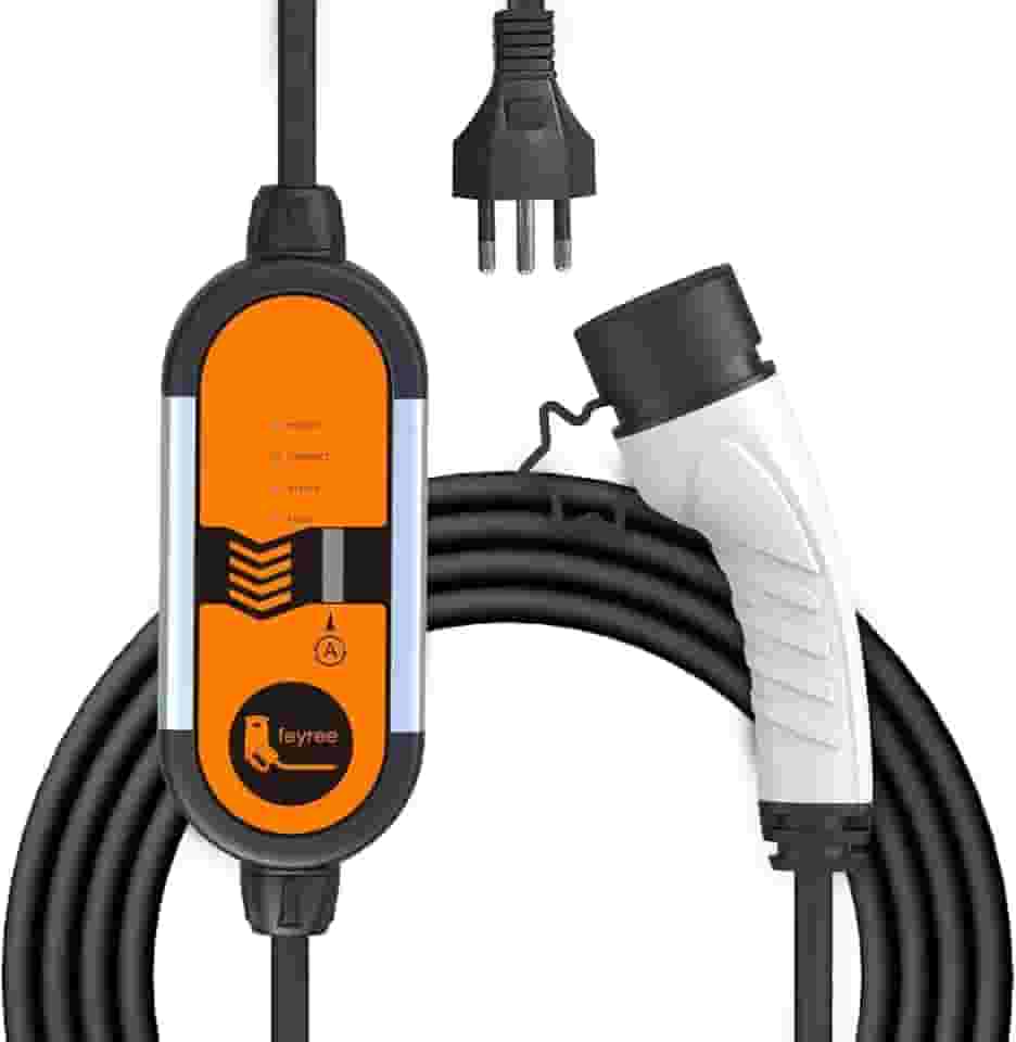 Feyree Carregador para Carro Elétrico Portátil, 2.64KW 10A-8A-6A 85-264V Type 2, Cabo de 5M,Carregador EV Tipo 2 para Carros Elétricos e Híbridos Uso interno/externo Veículo de energia nova são paulo
