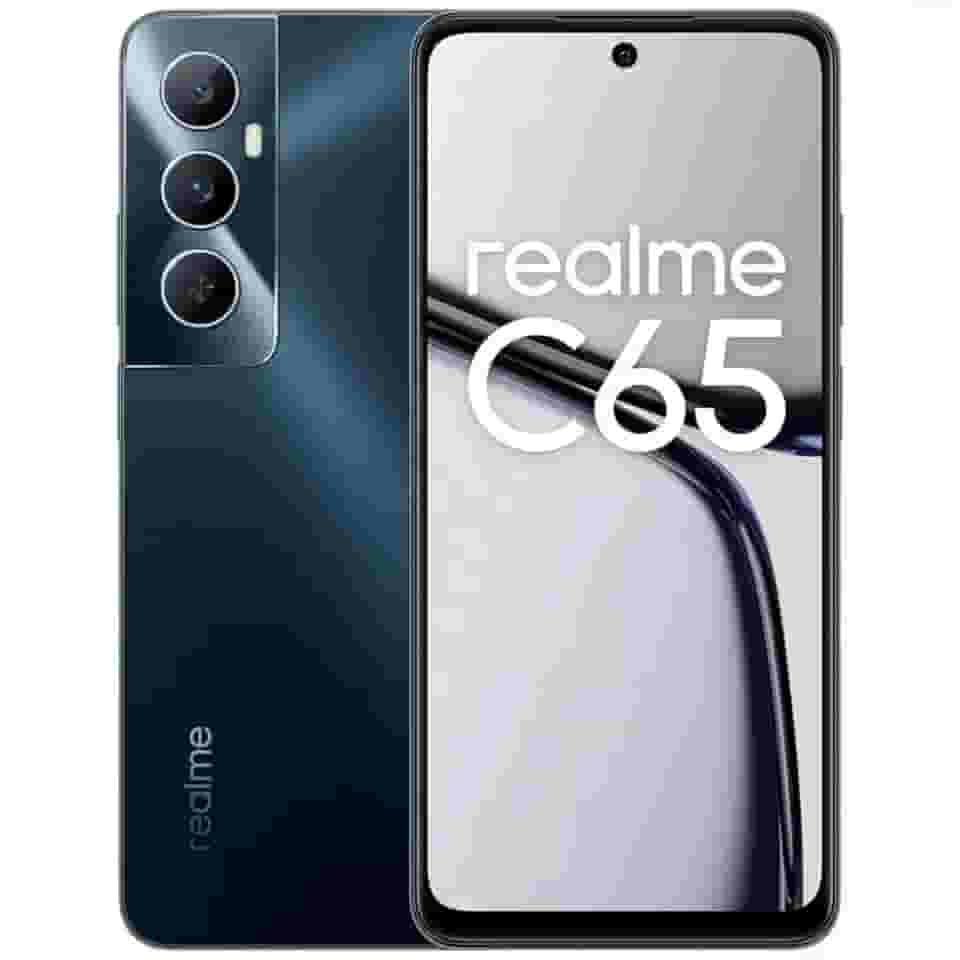 Realme C65 Smartphone 8GB RAM 256GB ROM Apoio NFC Dual 4G SIM Preto