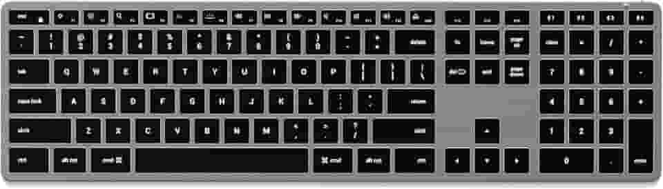 Satechi Teclado Slim X3 Iluminado Bluetooth Keypad Numérico - Teclas Iluminadas e Sinc Varios Dispositivos - Para M2/ M1 MacBook Pro/Air, M2/ M1 iPad Pro/Air, M2 Mac Mini, iMac M1 (Cinza Espacial)