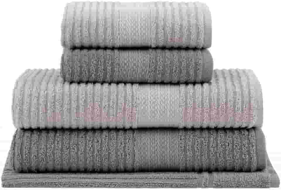 Jogo de toalhas Buddemeyer Doris Banho Cinza Claro/Cinza 5 peças