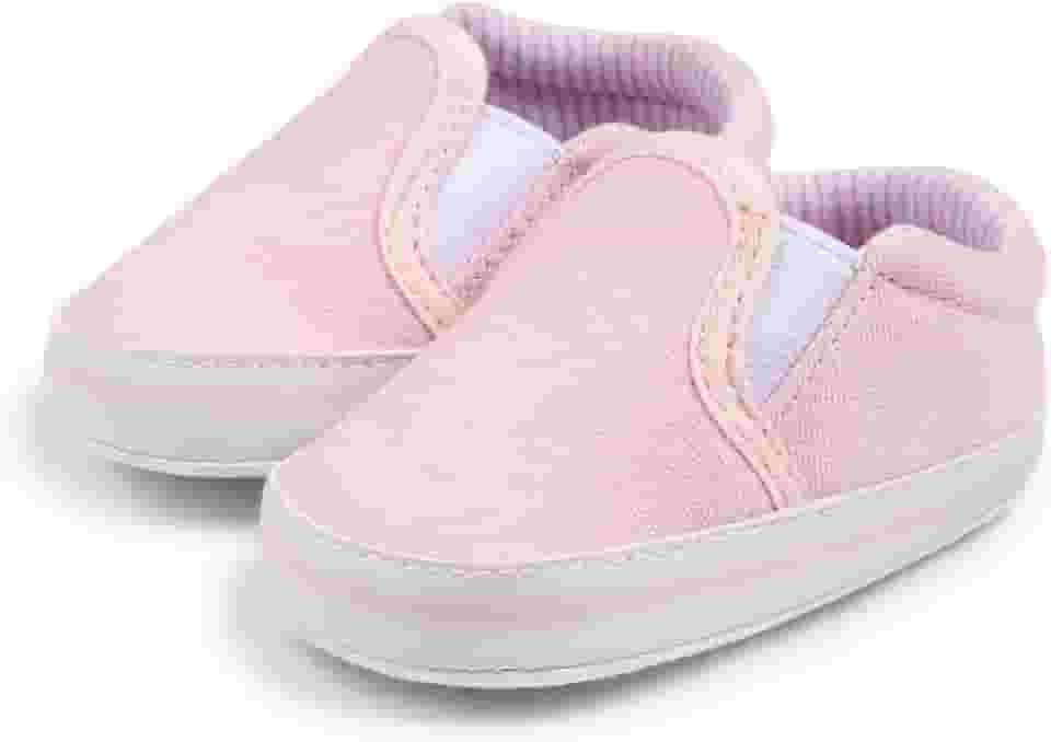 Tênis de lona para bebês meninos e meninas recém-nascidos antiderrapante sola macia Frist Walking sapatos respiráveis para crianças pequenas