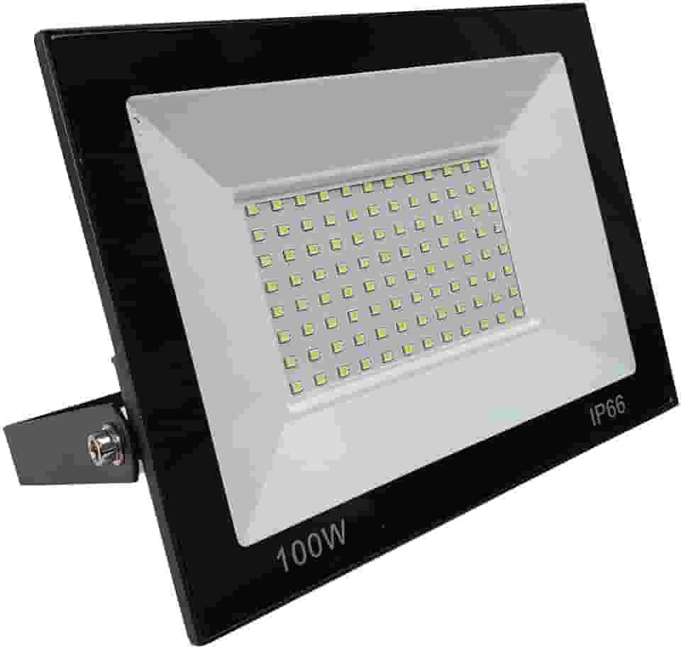 Refletor Led Eco Smd 100w Holofote Slim Branco Frio 6500k Iluminação