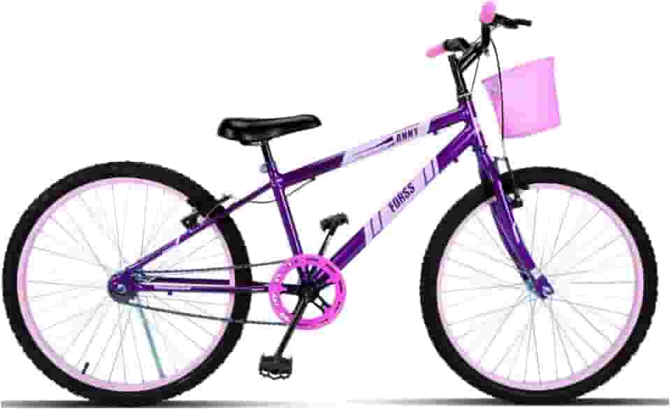 Bicicleta Infantil Forss Anny, Aro 24, Sem Marcha, Passeio, Com Cestinha