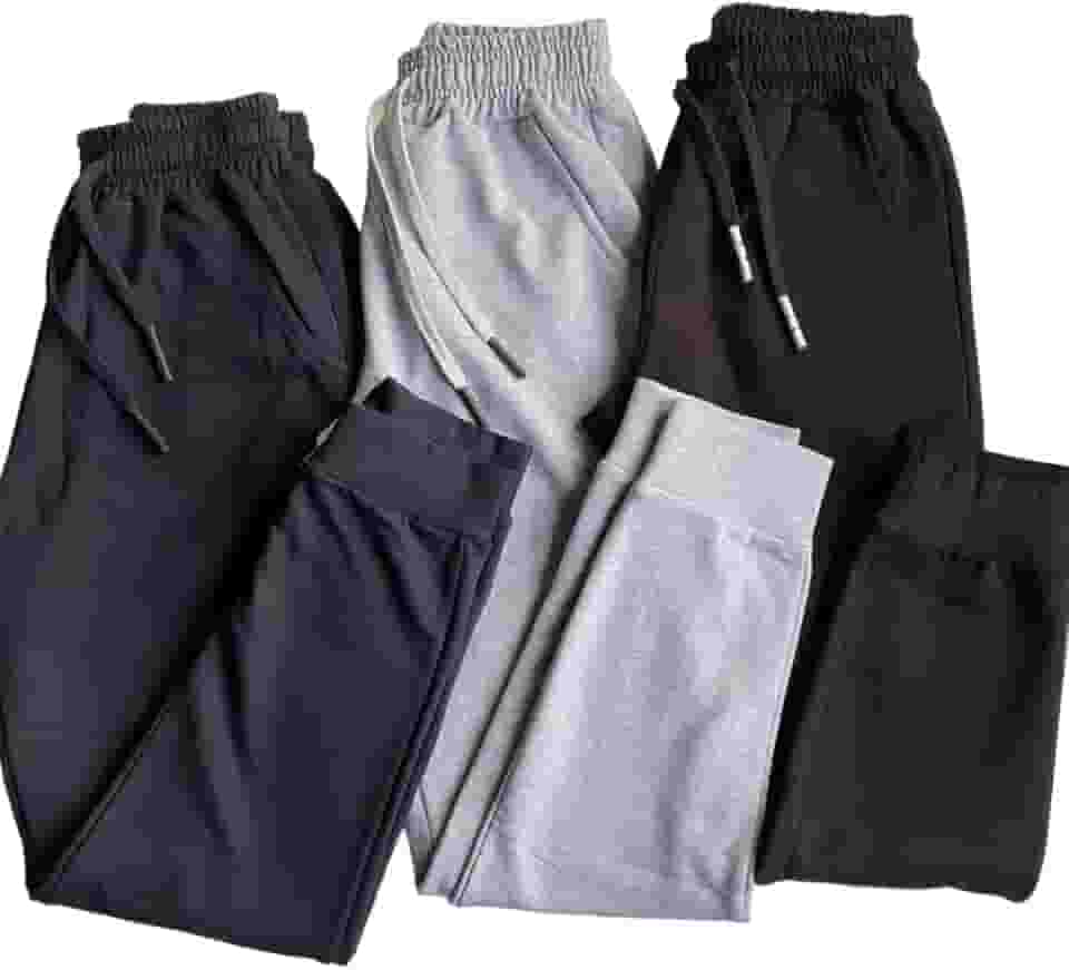 Calça Moletom Jogger Masculino, Moletom Premium Felpado, 2 Bolsos, Punho Canelado, Casual