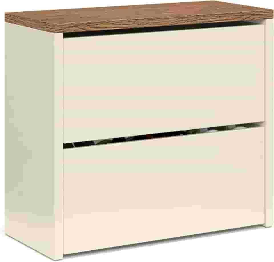 Sapateira Organizadora Basculante Articulada 2 Gavetas Hall De Entrada Quarto MEL (OffWhite/Nature)