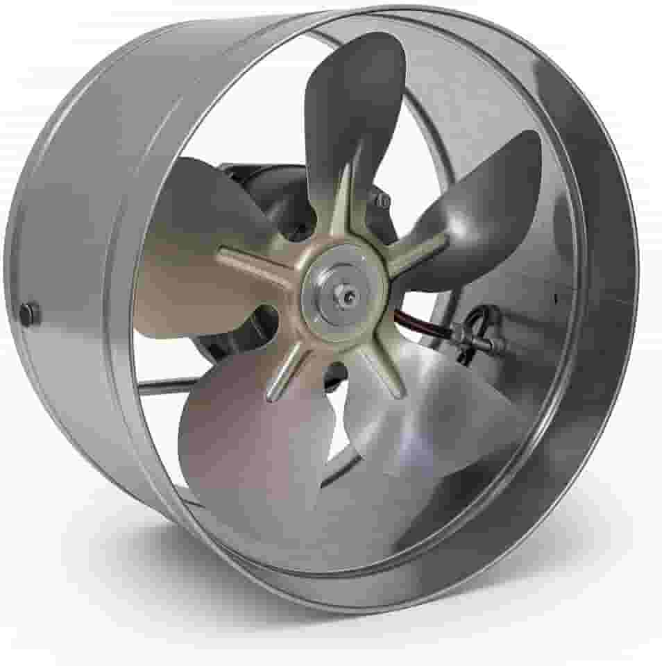 Exaustor Ventilador Industrial, 20cm, Alta Vazão para Churrasqueira e Coifa, Alumínio, 127v/220v