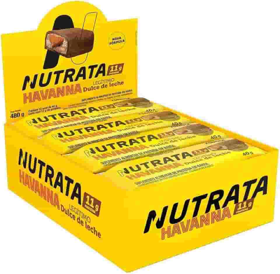 Whey Grego Bar Caixa 12unid - Nutrata Barra de Proteina Sabor:Havanna (Doce de Leite Havanna)